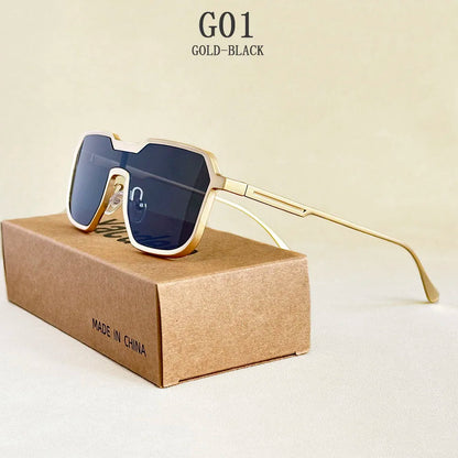 2025 Punk Sunglass Men Vintage Metal Square Steampunk Sunglasses Women Retro Luxury Fashion Glasses Gafas De Sol Hombre Okulary