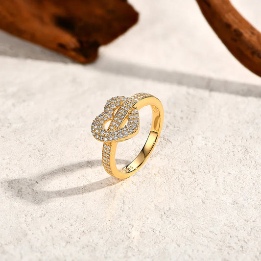 Bague en Moissanite Complète DVVS1 en Argent Sterling 925, Plaqué Or 18K, Forme Cœur, pour Femme, Cadeaux de Fêtes Classiques, Bijoux de Luxe