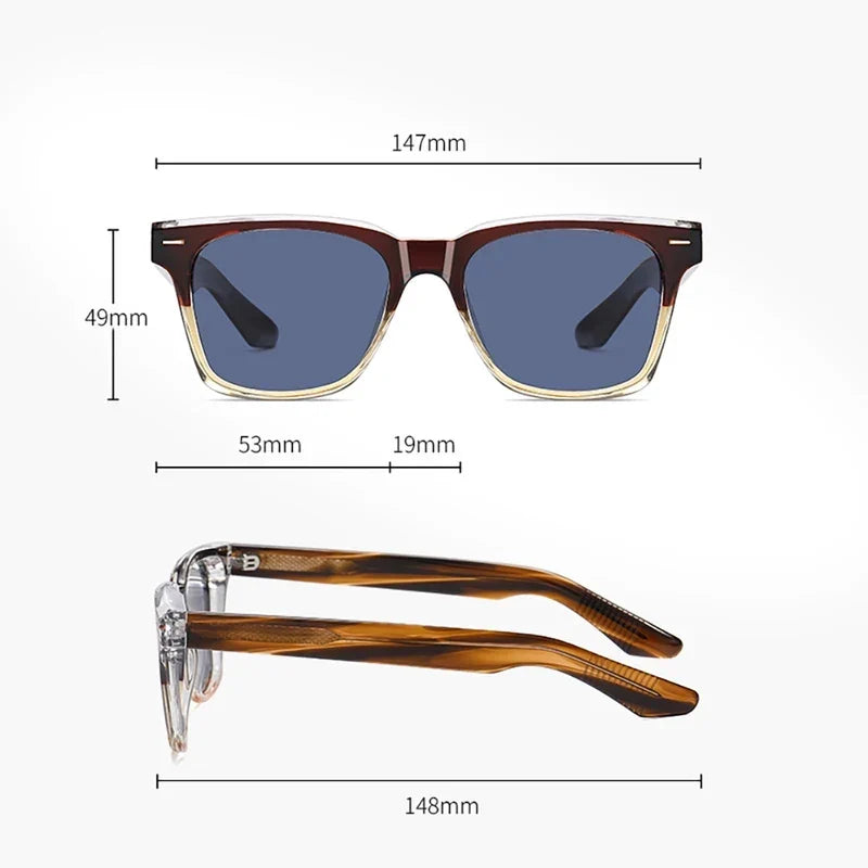 2026 New Fashion square polarized Unisex Sunglasses men women acetate Frame uv400 Sun Glasses