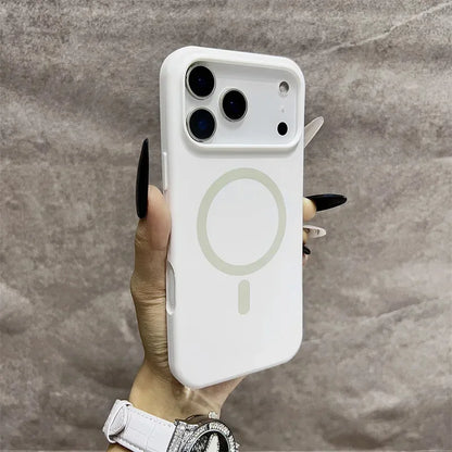 غطاء هاتف سيليكون مغناطيسي فاخر أصلي رسمي متوافق مع MagSafe لهواتف iPhone 17 16 15 14 13 12 11 17 Pro Max لا غنى عنه