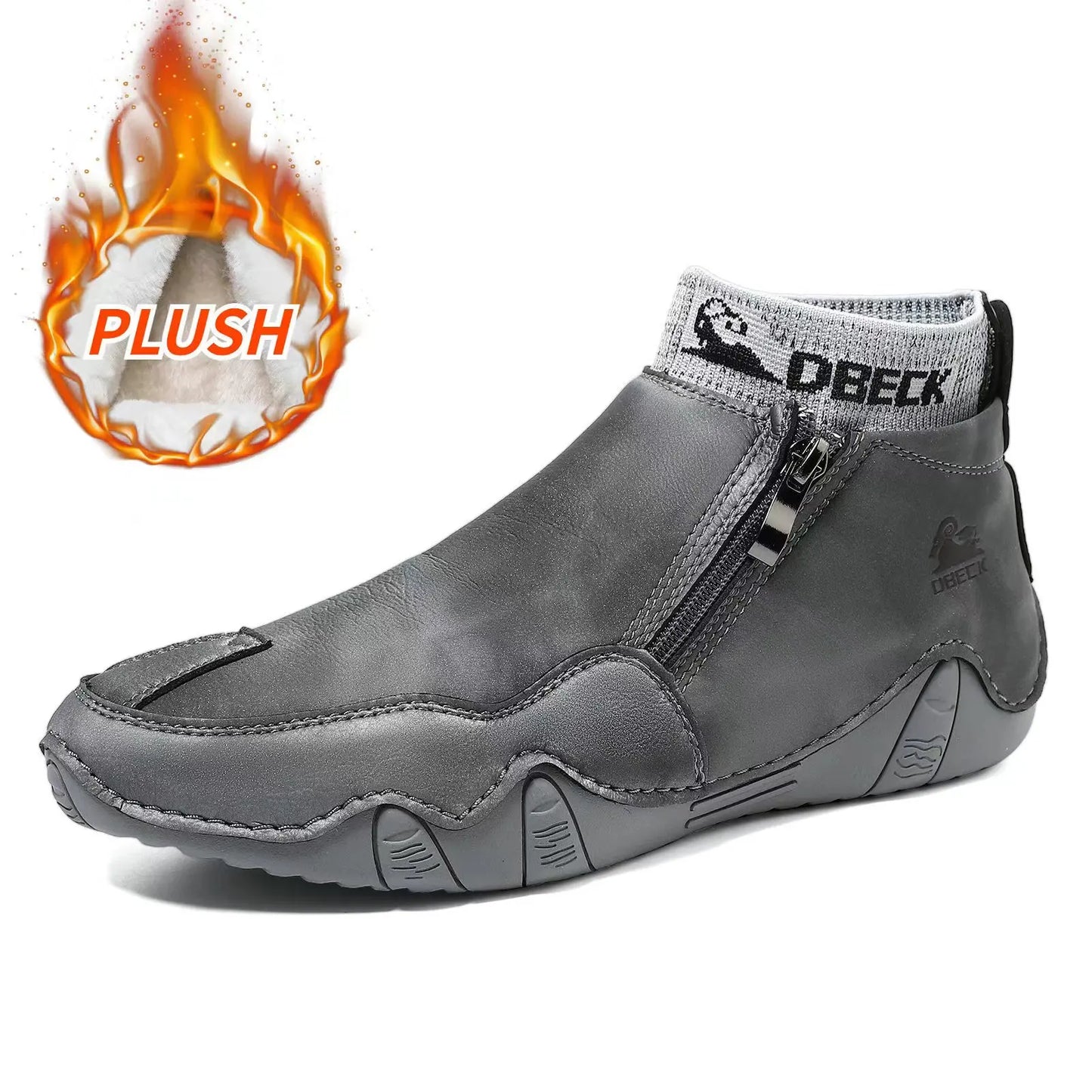 DBECK Men Sneakers Casual Shoes Male High Top Sneakers Winter Warm Designer Fashion Loafers Lace Up Shoes Men Ankle Boots