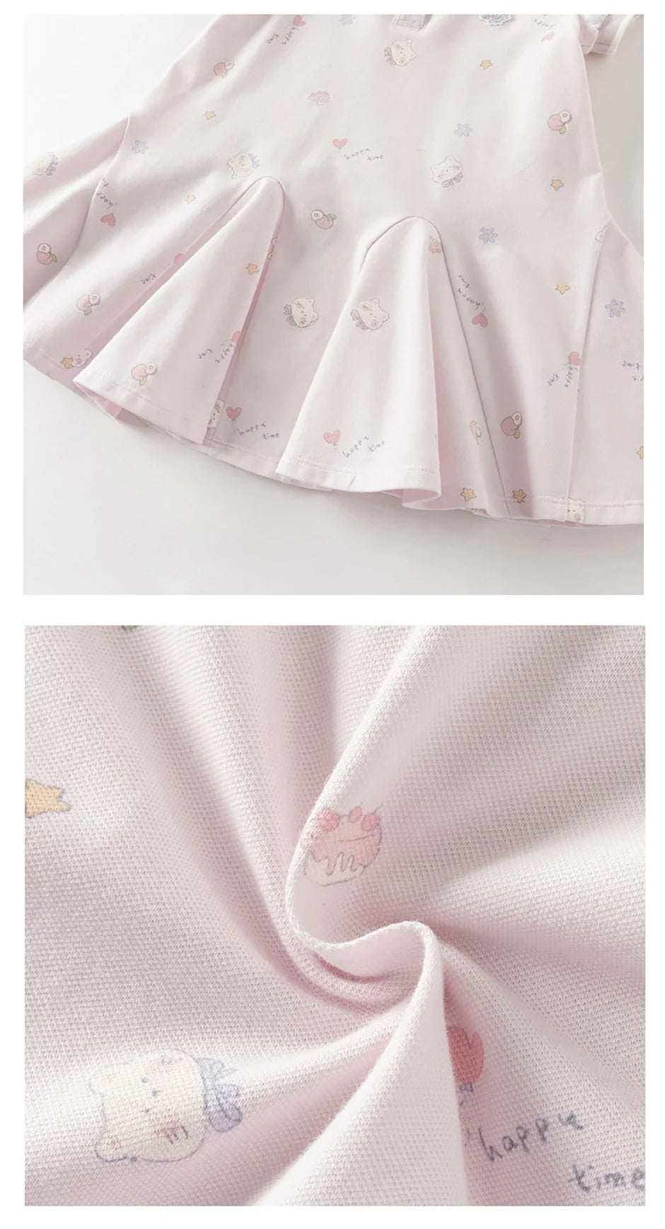 Girls Summer Princess Dress Casual Cute Kids Printed Polo Short Sleeve Dress Formal Party Knitted Clothes DB2262445