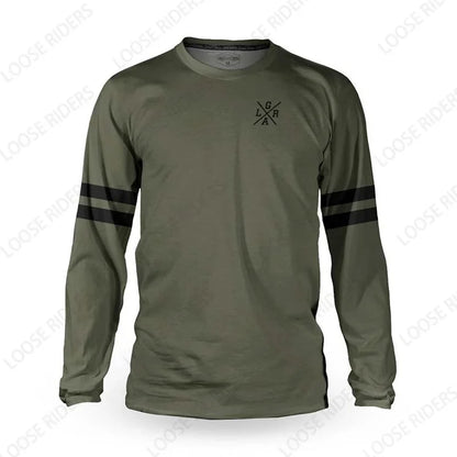 2022 Men's Motorcycle Loose Rider Jersey DH Cross Country Endurance Race BMX MTB Mountain Bike Shirt Can Be Customized