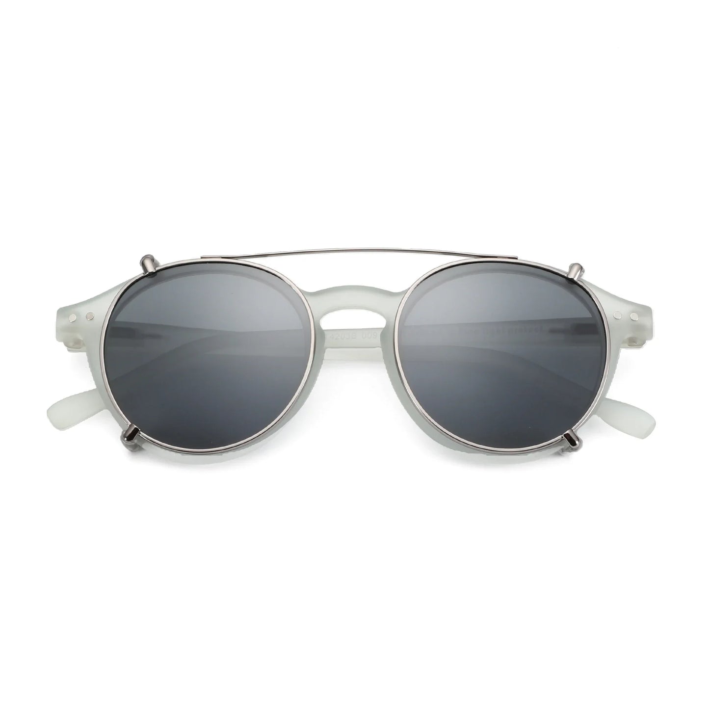 Steampunk Style Clip On Sunglasses for Men Women Anti Blue Light Glasses+Polarized Clip Fashion/Retro Computer Eyewear