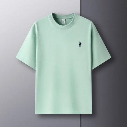 Luxury brand short sleeve men's round neck T-shirt summer fashion classic pony embroidery design 100cotton breathable casual top