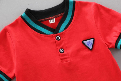 Summer Cotton Baby Boys Short-sleeved Suits Fashion Toddlers Girls Polo Clothing Suits Casual