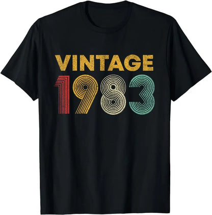 Men's 43st Birthday T-Shirt: Born 1983 Retro Streetwear Style Vintage Retro for Men's Graphic T-Shirts Birthday Gifts TShirt