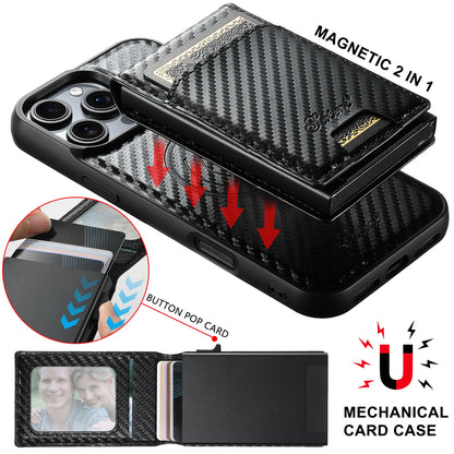 For iPhone 17 Air/16/15/14/12/13 Promax Plus all-inclusive TPU magnetic card holder for inserting leather mobile phone cases