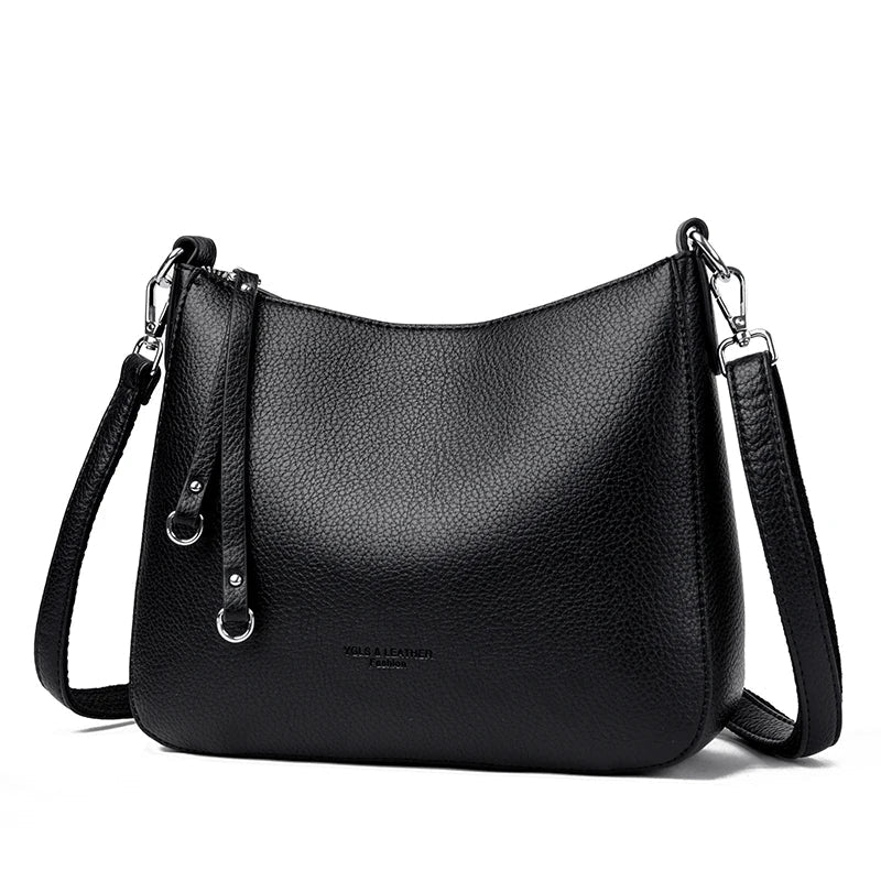 New Luxury Designer Handbag Solid Color PU leather Women Shoulder Bag Casual Crossbody Bags for Women New Zipper Messenger Bag