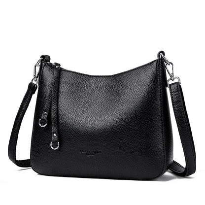 New Luxury Designer Handbag Solid Color PU leather Women Shoulder Bag Casual Crossbody Bags for Women New Zipper Messenger Bag