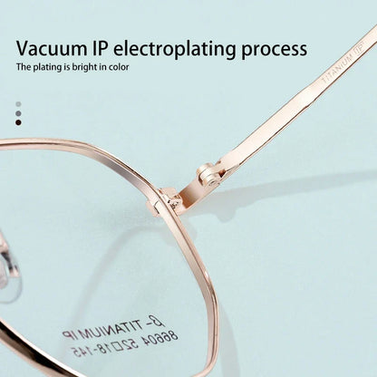 New Retro Simple Fashion Eyeglass Frames Semi Titanium Myopia Anti-Blue Light Glasses Customizable Prescription 86604