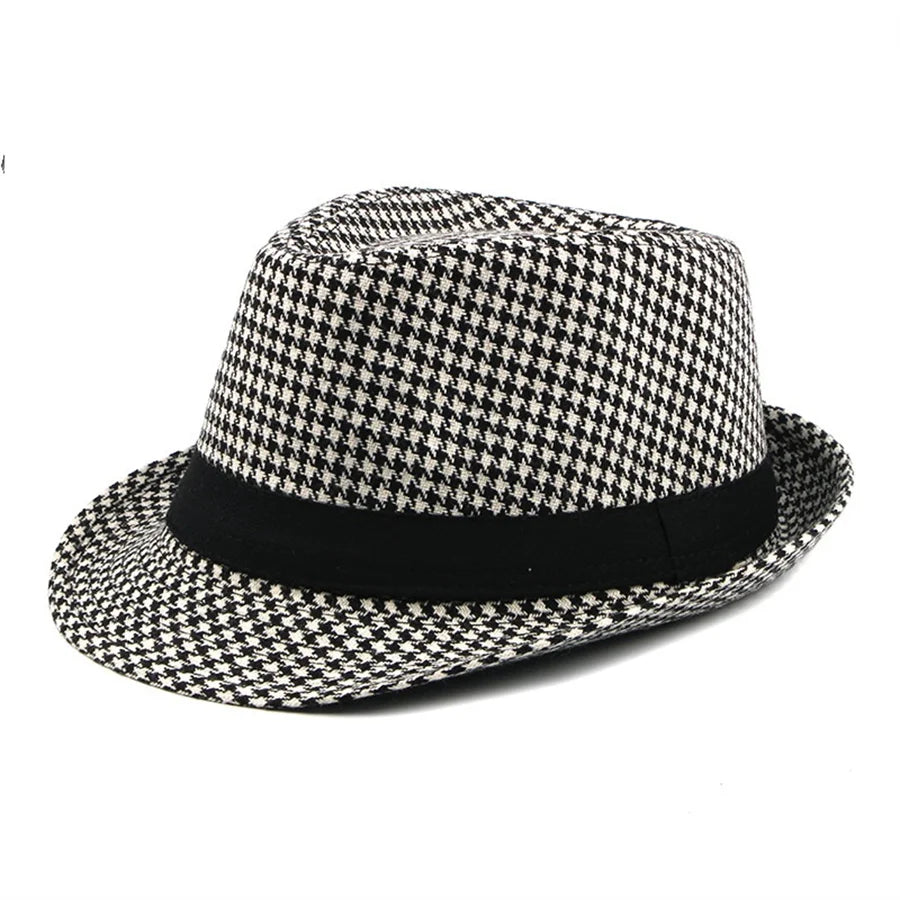 Spring Summer Wool Wedding Hat for Mid-Aged Men Couple Fashion Autumn Winter Party Plaid Luxury Design Jazz Hat Fedora Hat Women