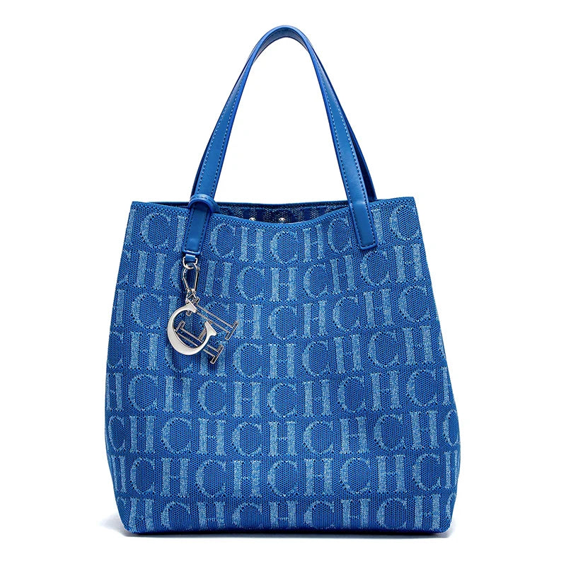 Women's Handbag New Solid Color Flyknit Tote Bag Business Commuter Women's Bag