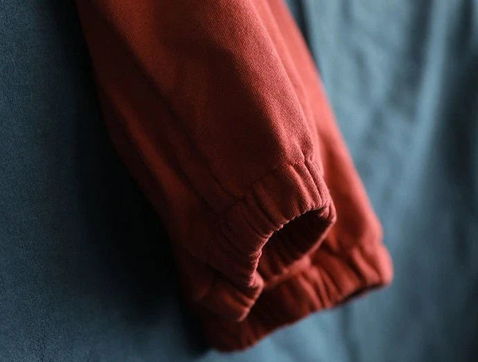 Brown Hoodies Embroidered Female Clothes Hooded Red Sweatshirts for Women Loose Green Baggy Tops Aesthetic Thick Goth Trend Emo