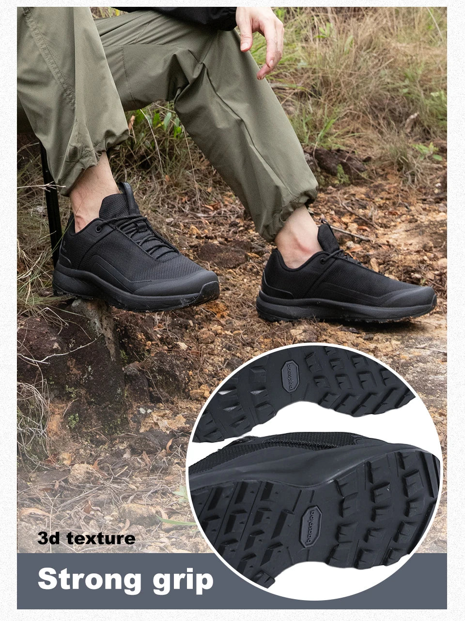 Men Hiking Shoes Litchi Leather High Quality Male Trekking Climbing Sneakers Non-slip Luxury Designer Outdoor Shoe