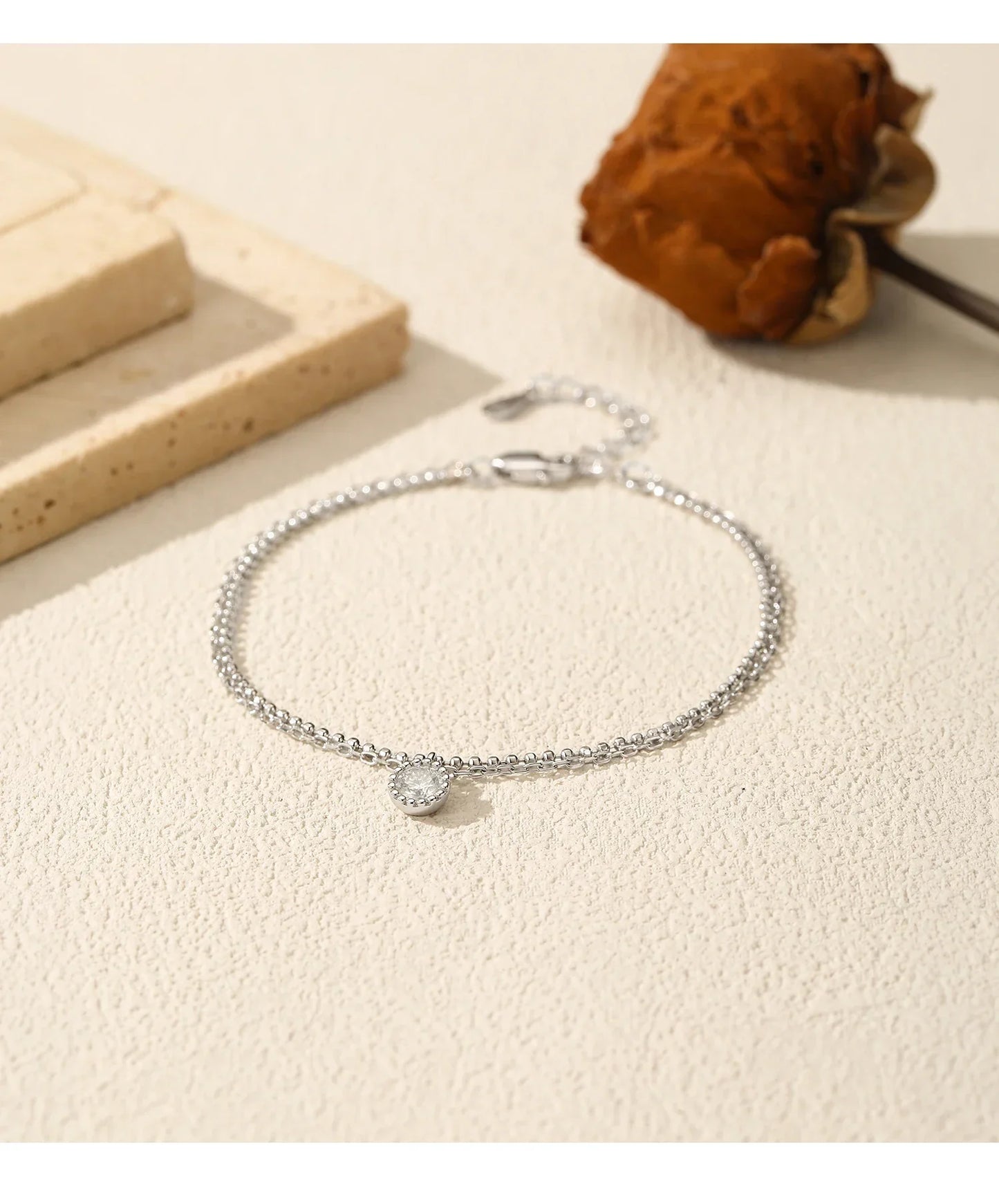 D Color Moissanite Bracelet 925 Sterling Silver Double Layer Lab Diamond Simple Bracelets For Women Fine Jewelry Gifts