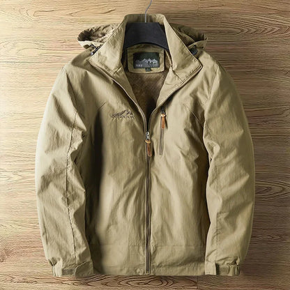 Men's Fashion Spring and Autumn Casual Outdoor Jackets Thin Section Punching Jacket With Hat Men Versatile Clambing Streetwear