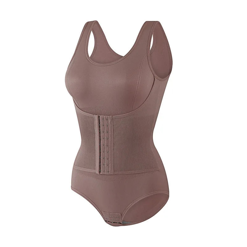 2025 New Bodysuit Shapewear with Zipper Belt Women Tummy Control Fajas Body Shaper Waist Trainer Slimming Cincher Corset Tops