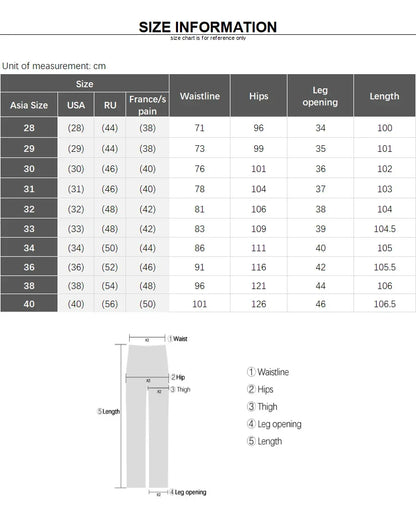 Business Jeans Men's Spring Thin Casual Straight Fashion Loose Brand Pants Comfortable Male Denim Trousers