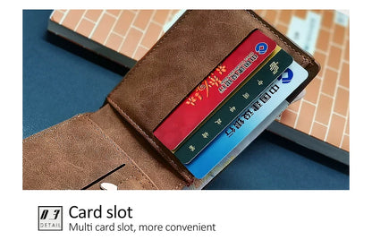 2022 New Fashion PU Leather Men's Wallet With Coin Bag Zipper Small Money Purses Dollar Slim Purse New Design Money Wallet