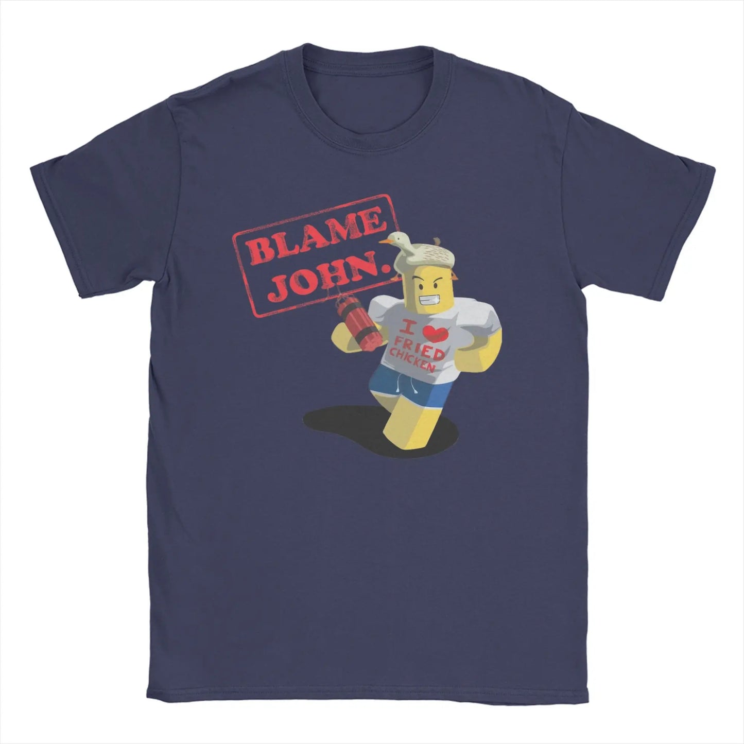 Shedletsky Blame John Forsaken Gaming T Shirts Meme 100% Cotton Tops Men Women Short Sleeve Tee Shirt Graphic Printed T-Shirts