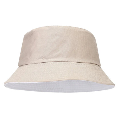 Spring Summer Unisex Solid Color Fisherman Cap Foldable Bucket Hat Outdoor Sunscreen Hat Caps Fashionable Double-sided Basin Hat
