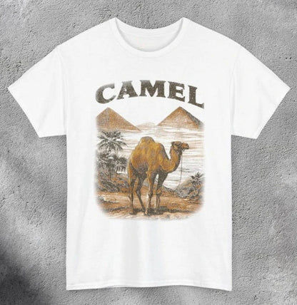 Vintage Cotton Short Sleeve Casual 90s Camel Graphic Print T-shirt Men Women Clothing Harajuku Tops Retro Camel Tee 2026 Summer