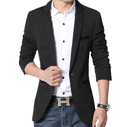 Brand Men's Casual Blazer 2025 Autumn New Fashion Slim Business Suit Coat Gentleman High-quality Men's Clothing Homme M~5XL