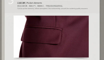 Blazers Pants Vest New Fashion Men Business Casual Suits / Male Solid Color Three Piece Sets Jacket Coat Trousers Waistcoat
