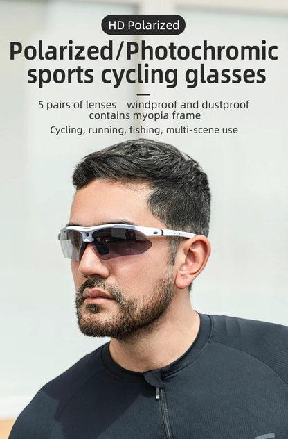 Bicycle Glasses Polarized Bike Sports Sunglasses Photochromic Men Women UV400 MTB Road Bike Goggles Outdoor Eyewear