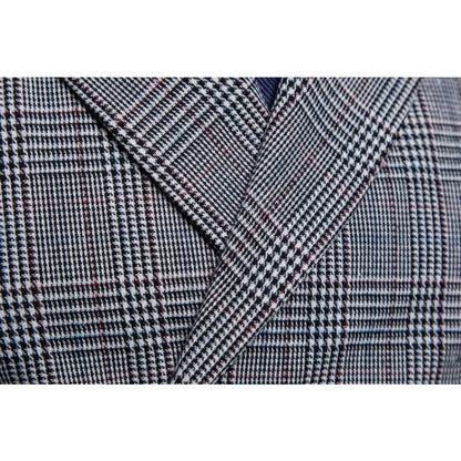 Men Vest Vintage Plaid Turn Down Collar Male Suit Vest Slim Double-breasted Sleeveless Business Casual Man Waistcoat