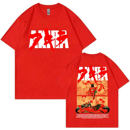 Japanese Science Fiction Cartoon Movie Anime Akira Shotaro Kaneda Graphic T Shirts Men Women Cotton Vintage Oversized T-shirts