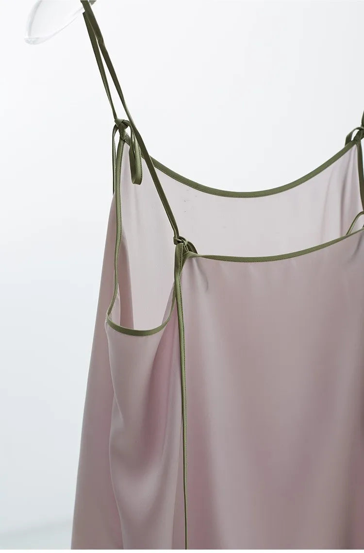 2026 Summer Women's 100% Mulberry Silk Satin Camisole with Adjustable Straps Loose Top