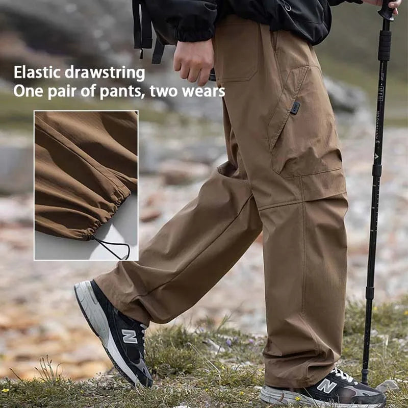 Men's Climbing Trousers Windproof Rainproof Cycling Pants  Hiking Trip Cargo Pants Outdoor Camping Running Sport Men Trouses