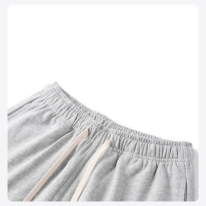 2025 Summer New Oversize 390gsm Drawstring Shorts Men  Raw  Hem Athletic Sports Runinng Shorts