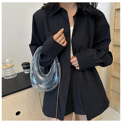 Acrylic Going Out Handbag Ins Famous Fashion Glossy Women's Dinner Bags Diagonal Span Wrist Bag Shoulder Messenger Bag