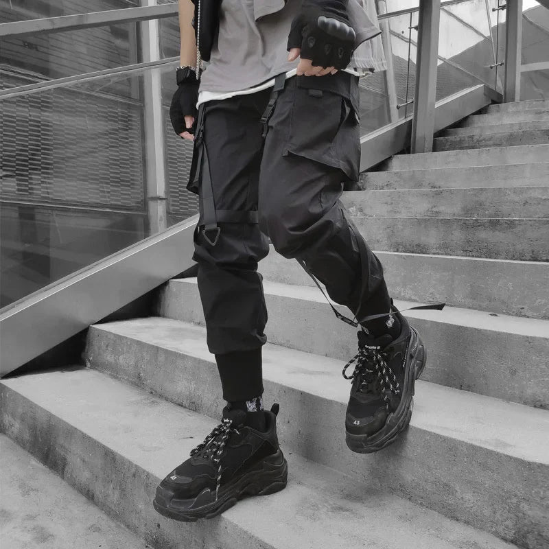 Mens Techwear Sweatpants Y2K Streetwear Jogging Pants Men Hip Hop Street Dance Casual Trousers Vintage Cargo Pant Pantalon Homme