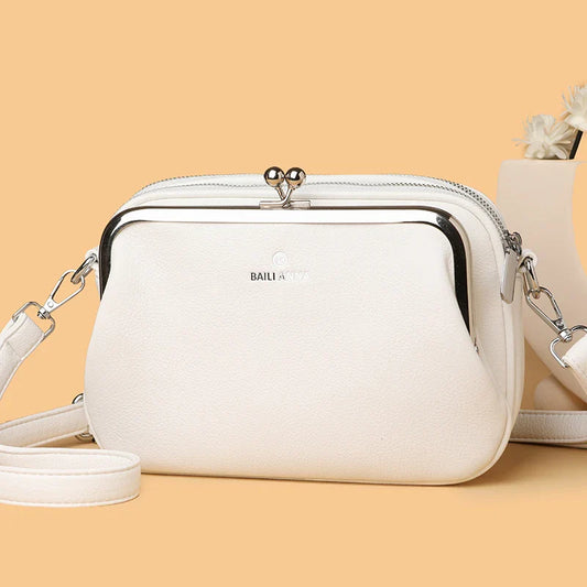 Elegant Shoulder Bag for Women Soft Leather Crossbody Bags Designer Multiple Pockets Messenger Bag Ladies Purses and Handbags