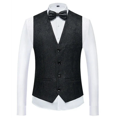 26 Colors Men's Suit Vest Single-breasted V-neck Vests Jacket Men Wedding Party Waistcoat Red Blue Green White Pink