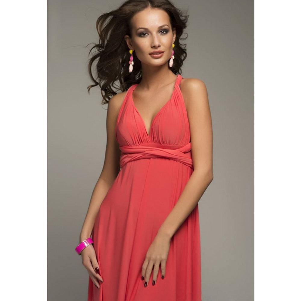 Sexy Women Multiway Wrap Convertible Boho Maxi Club Red Bandage Long Dress Party Bridesmaid Infinity Robe Longue Femme