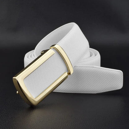 Men's High Quality C Letter Buckle White Belt Casual Leather Cowhide Fashion Jeans Belt Men's Designer Ceinture
