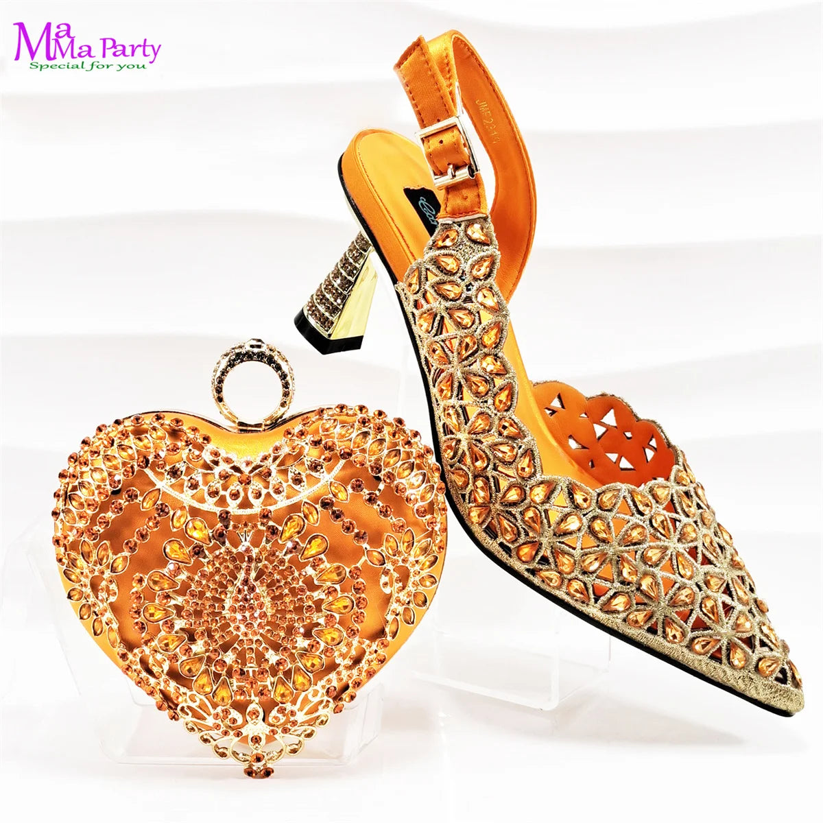 Silver Color Spring INS Hot Sale Italian Women Mature Style Shoes Matching Bag Set Pointed Toe with Small Bag for Party