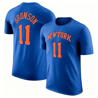 11 Jersey Sweatshirt Breathable Tshirt New York Team 2026 Summer New 100%cotton Men Basketball Fashion Sports Shirt Tee
