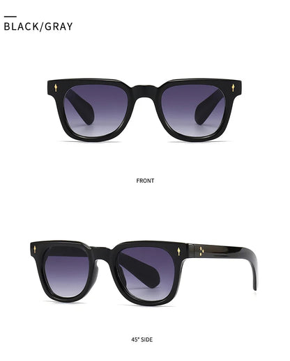 2026 Luxury Square Men Wmen Sunglasses Fashion Gradient Driving Shades Eyewear Vintage Green Trendy Rivets Sun Glasses UV400
