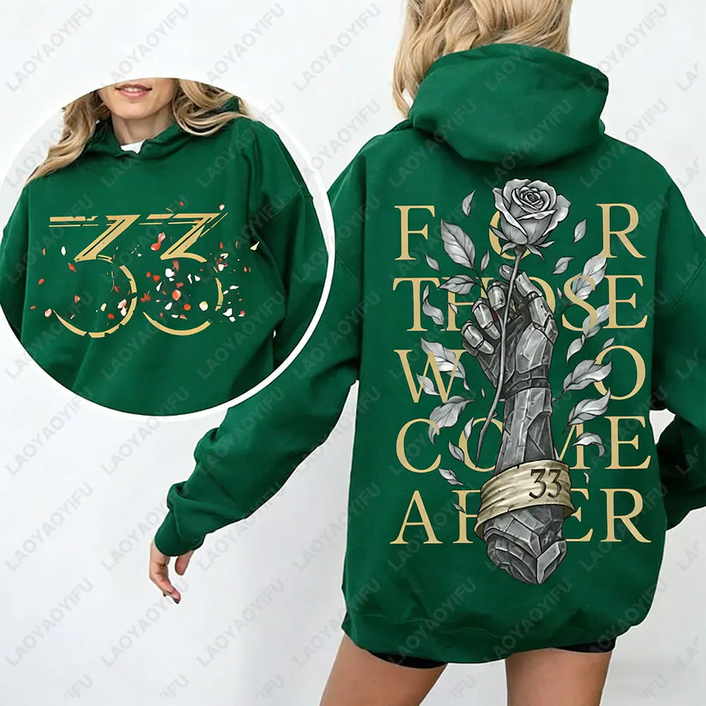 Expedition 33 for Those Who Come After Quote Gamer Hoodie Gustave Clair Obscur Fan Women Sweatshirt Game Tribute Apparel Hoodie