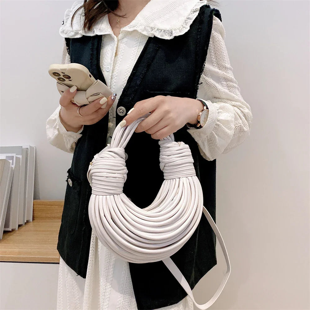 MOODS Luxury Evening Purses For Women Golden Noodle Knot Design Dinner Party Clutch Bag 2023 Luxury Designer Purses And Handbags