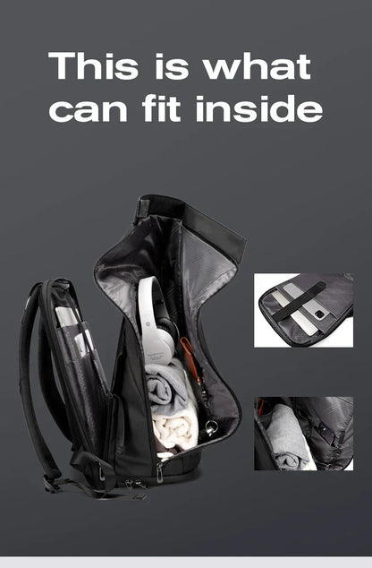 Men Fashion Backpack 15.6 inch Multifunctional Waterproof Backpack Daily Travel Bag Casual School Rucksack with Buckle