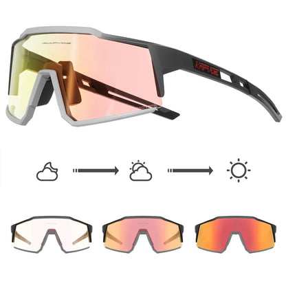 Photochromic Cycling Glasses UV400 MTB Clear Mountain Bike Transition Bicycle Sunglasses for Men Women Sports Eyewear