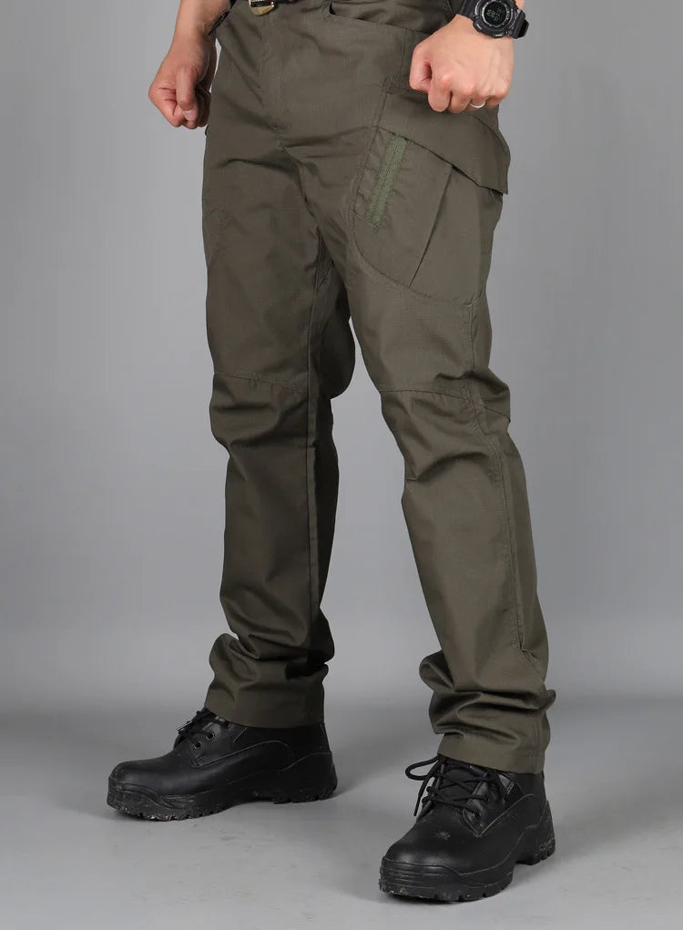 Asian Size Men Cargo Pants Trousers Multi-pocket Waterproof Wear-resistant Casual Training Overalls Clothing Comfortable Breatha