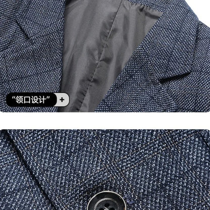 2025 Autumn Winter Woolen Suit Jacket for Men's Korean Slim Fit Casual Business Suit Jackets Social Office Blazers Men Clothing